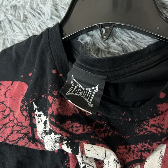 Vintage Tapout Shirt Extra Large Black Red Center Graphic Wings Pullover Mens - Picture 11 of 12